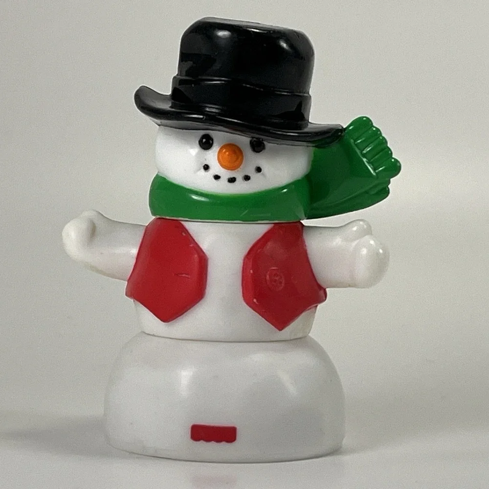 New Fisher Price Little People 3 PART SNOWMAN WINTER CHRISTMAS Snow Man 1998
